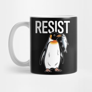 Penguin Resist Protest – Funny Political Penguin Activism - Penguins Anti Trump Mug